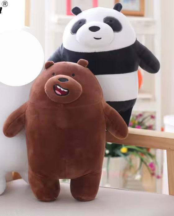 We Bare Bears-Inspired 25cm Plush Toy – Grizzly & Panda Bear