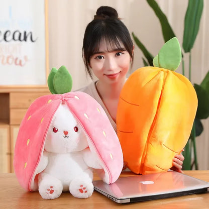 Hide n Seek Strawberry Bunny Zip Plush (25 cm)