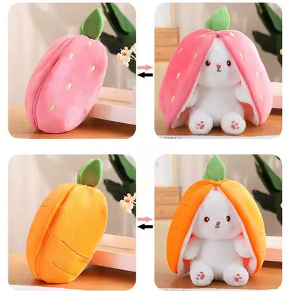 Hide n Seek Strawberry Bunny Zip Plush (25 cm)