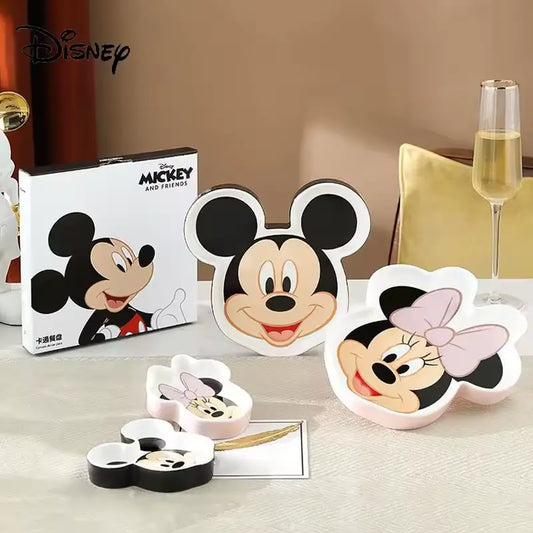 Disney Mickey Minnie Ceramic Plates (2pcs)