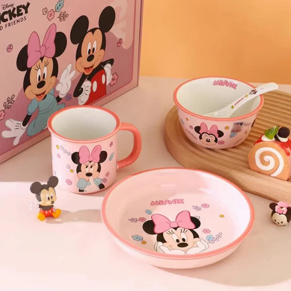 Disney Ceramic Mickey Minnie Dinner Set of 8