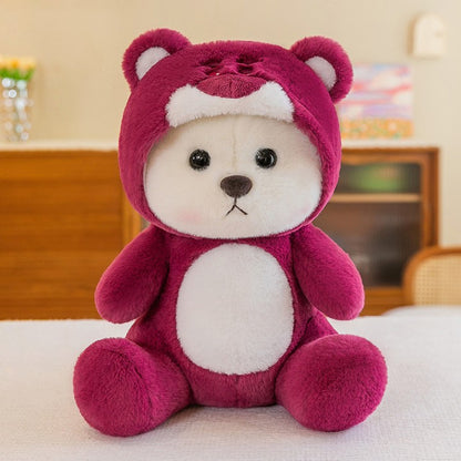 Hoodie Cap Bear Maroon Plush Toy