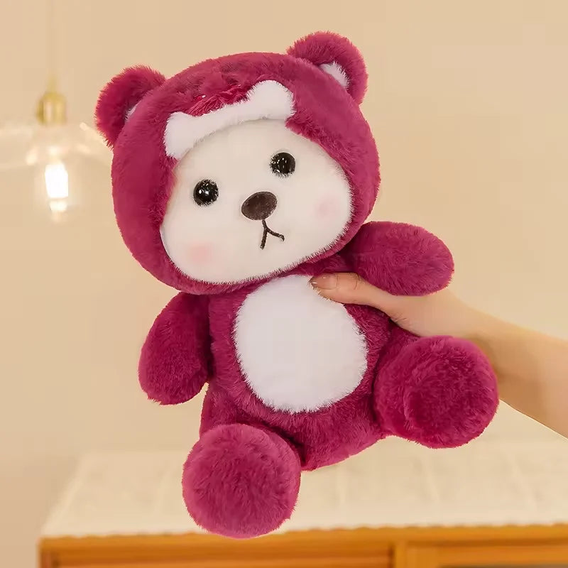 Hoodie Cap Bear Maroon Plush Toy