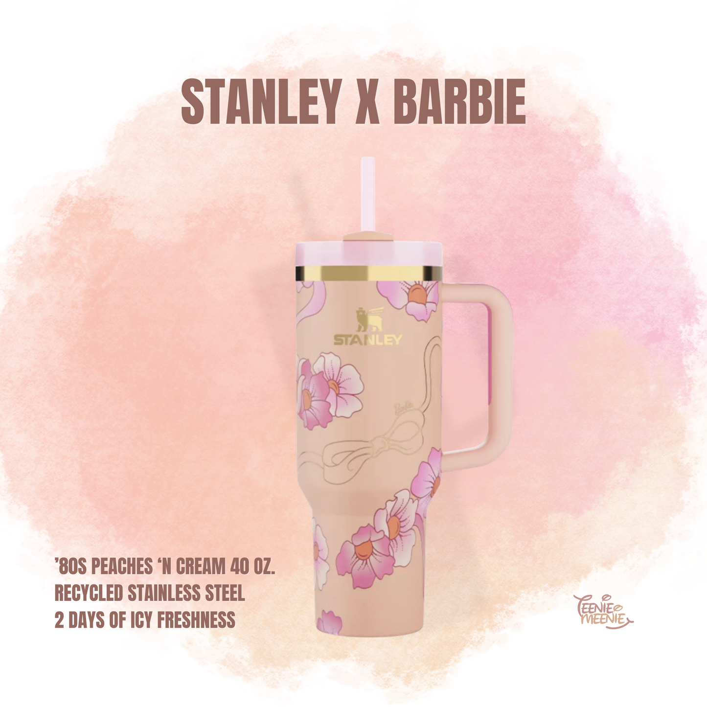 Stanley x BARBIE ’80s Peaches ‘N Cream Quencher | 40 oz.