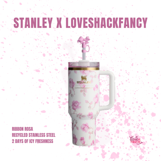 Stanley x LOVESHACKFANCY Quencher | Ribbon Rosa | 40 oz.